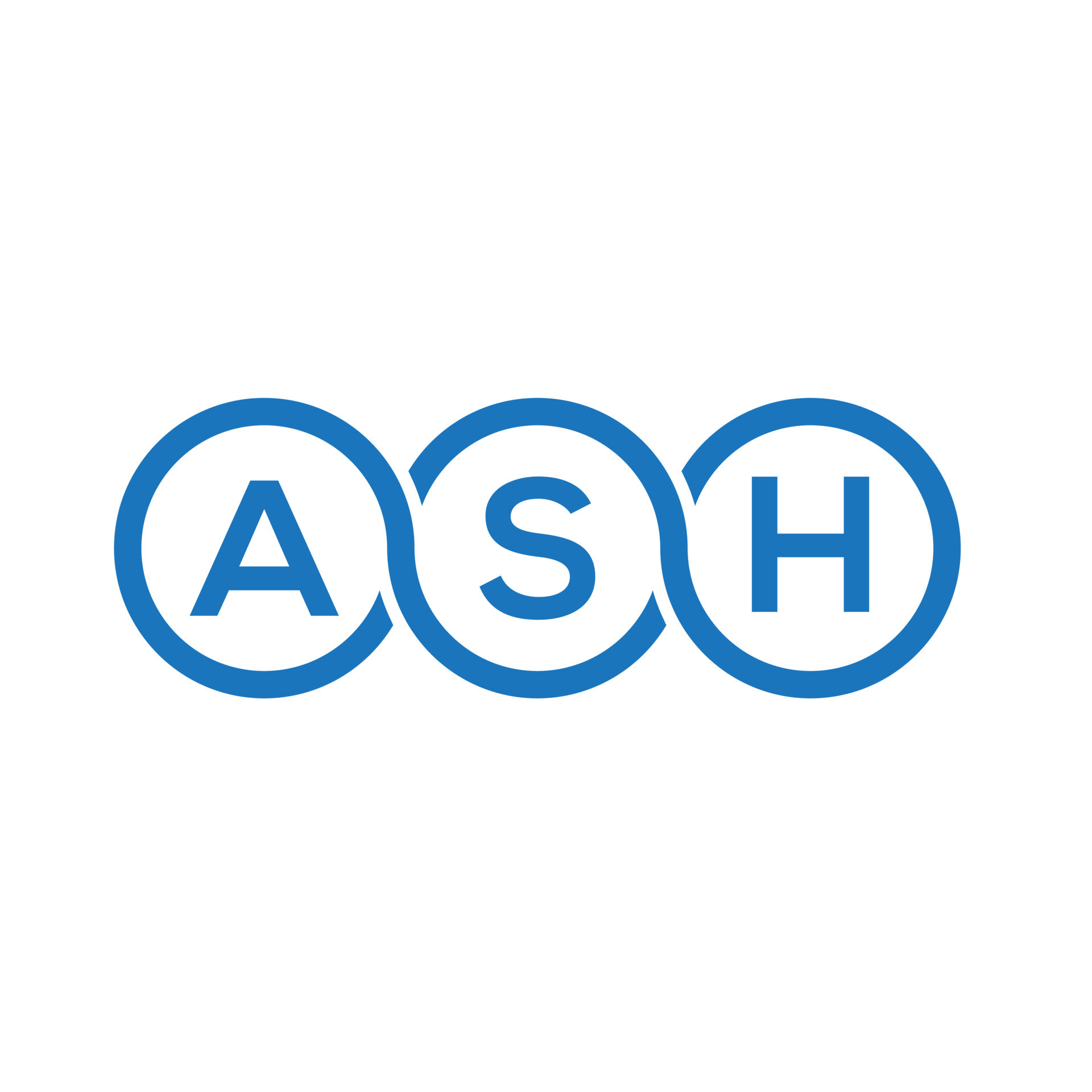 ASH letter logo design on white background. ASH creative initials letter logo concept. ASH