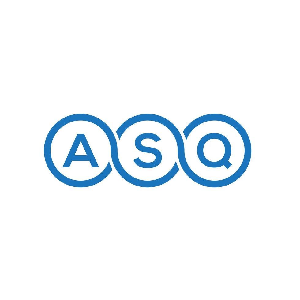ASQ letter logo design on white background. ASQ creative initials letter logo concept. ASQ letter design. vector