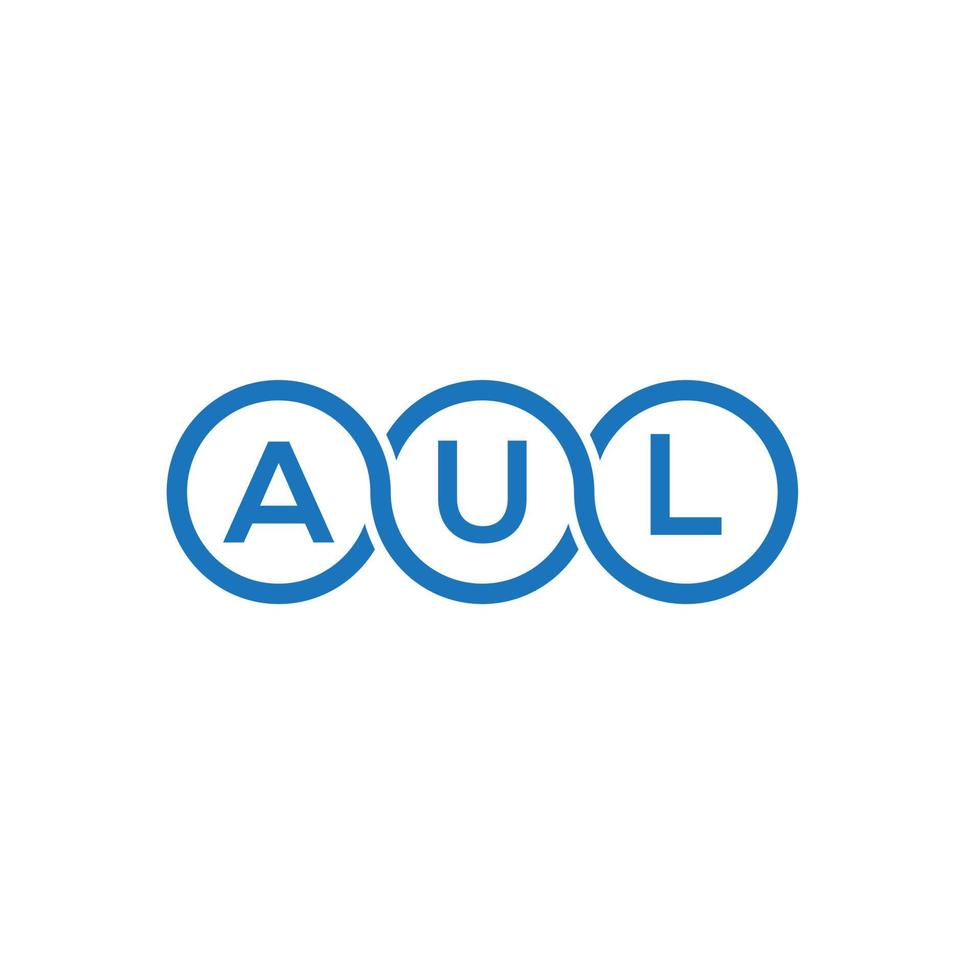 AUL letter logo design on white background. AUL creative initials letter logo concept. AUL letter design. vector