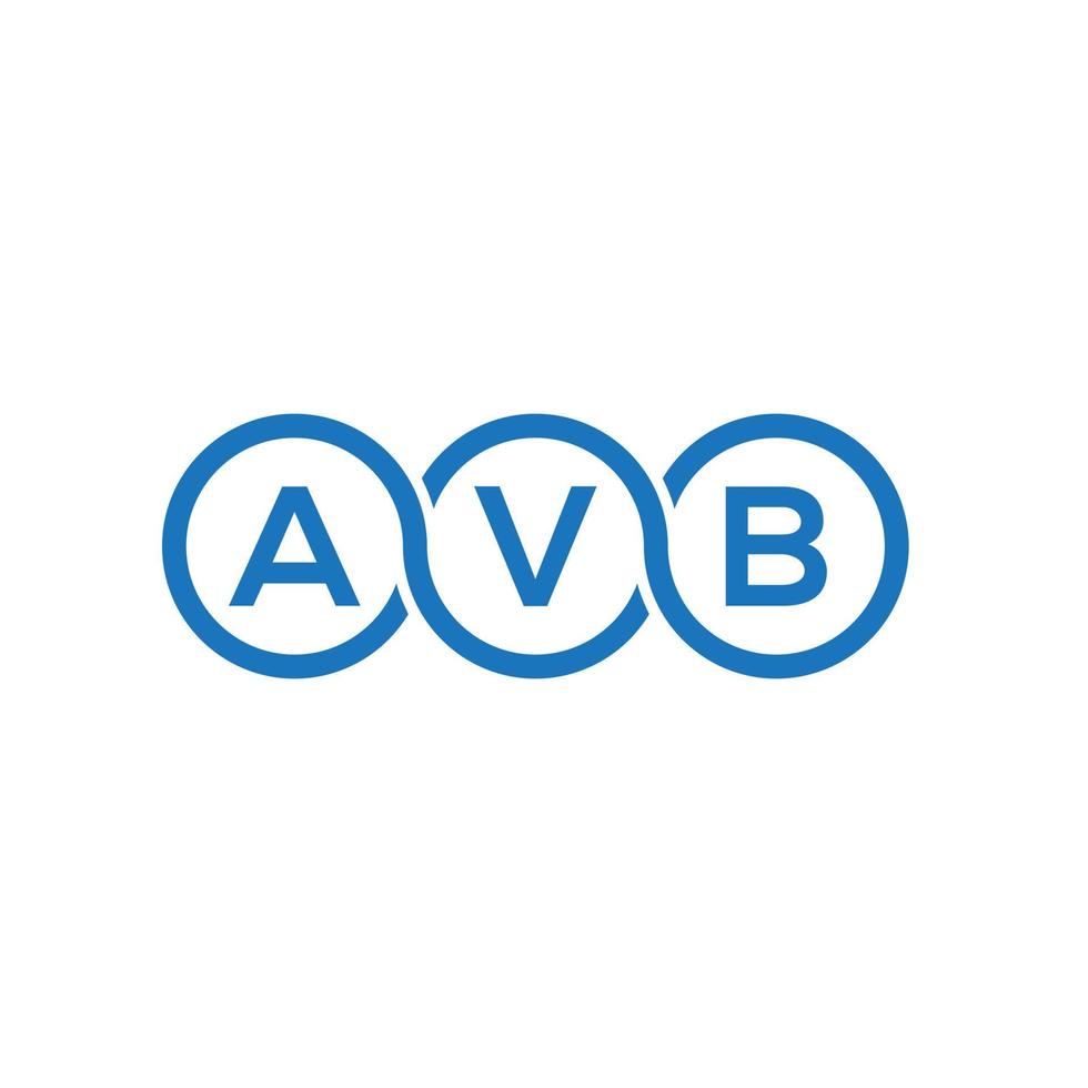 diseño de logotipo de letra avb sobre fondo blanco. concepto de logotipo de letra de iniciales creativas avb. diseño de letras avb. vector