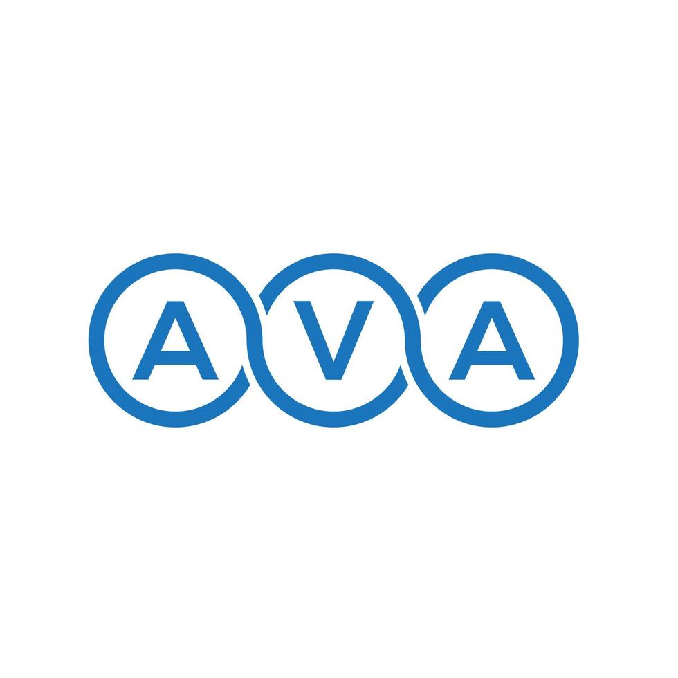 AVA letter logo design on white background. AVA creative initials letter logo concept. AVA letter design. vector