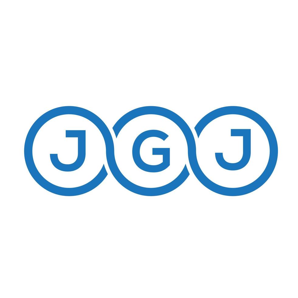 diseño de logotipo de letra jgj sobre fondo blanco. concepto de logotipo de letra de iniciales creativas jgj. diseño de letras jgj. vector