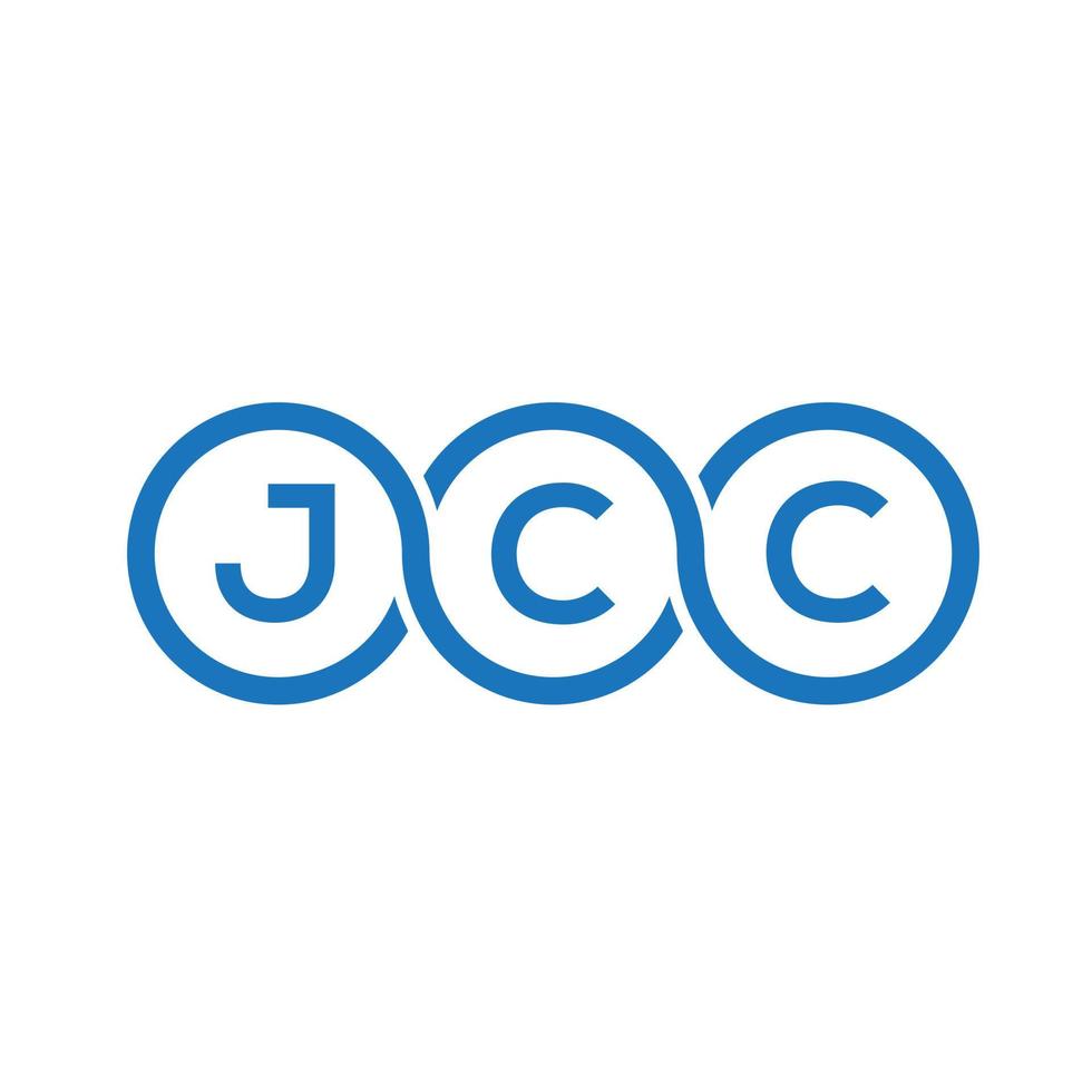 JCC letter logo design on white background. JCC creative initials letter logo concept. JCC letter design. vector