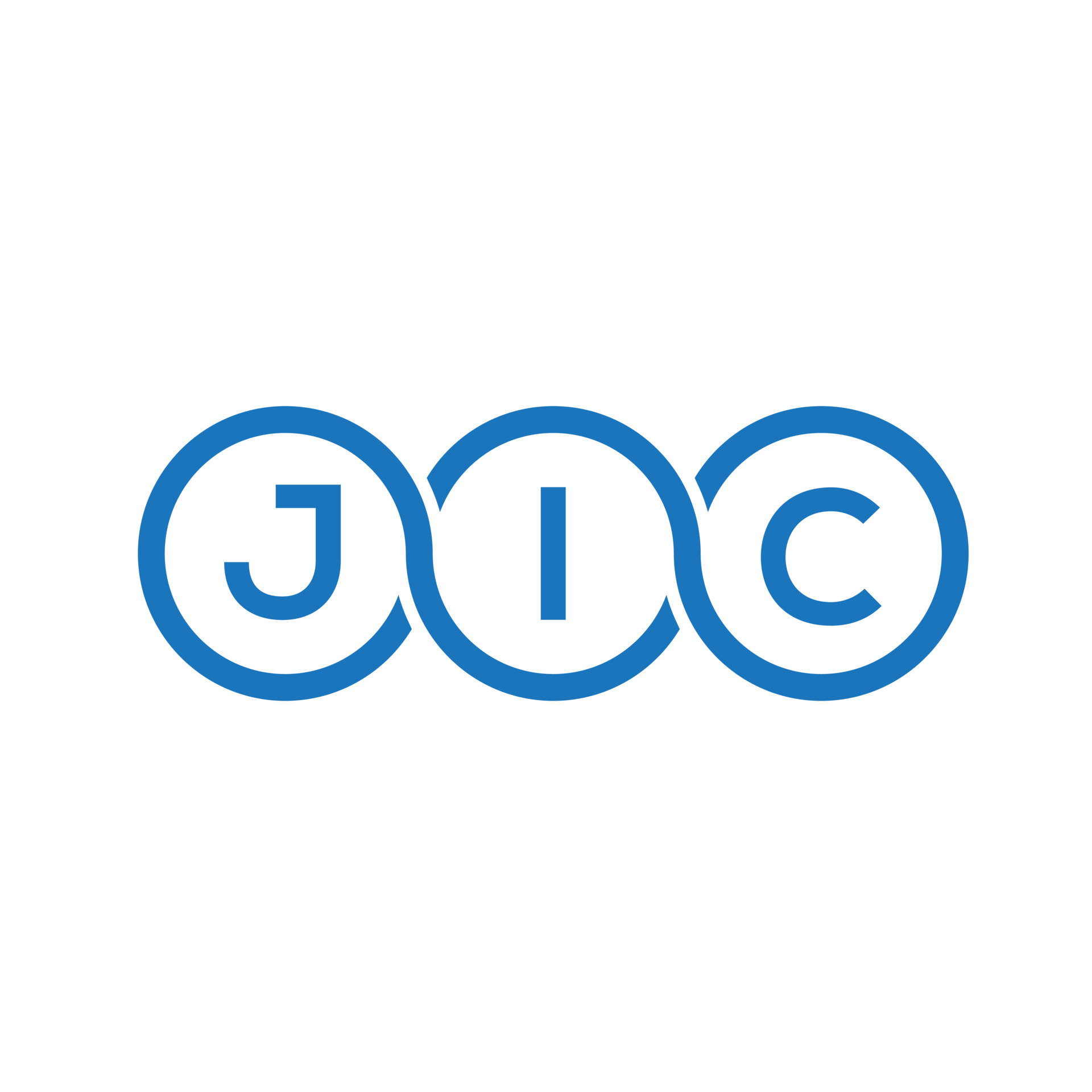 JIC letter logo design on white background. JIC creative initials ...