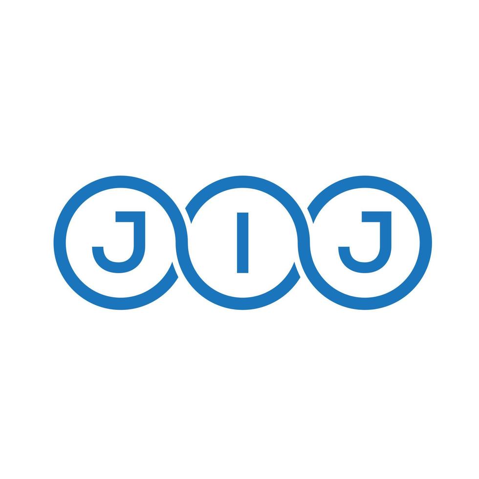 JIJ letter logo design on white background. JIJ creative initials letter logo concept. JIJ letter design. vector
