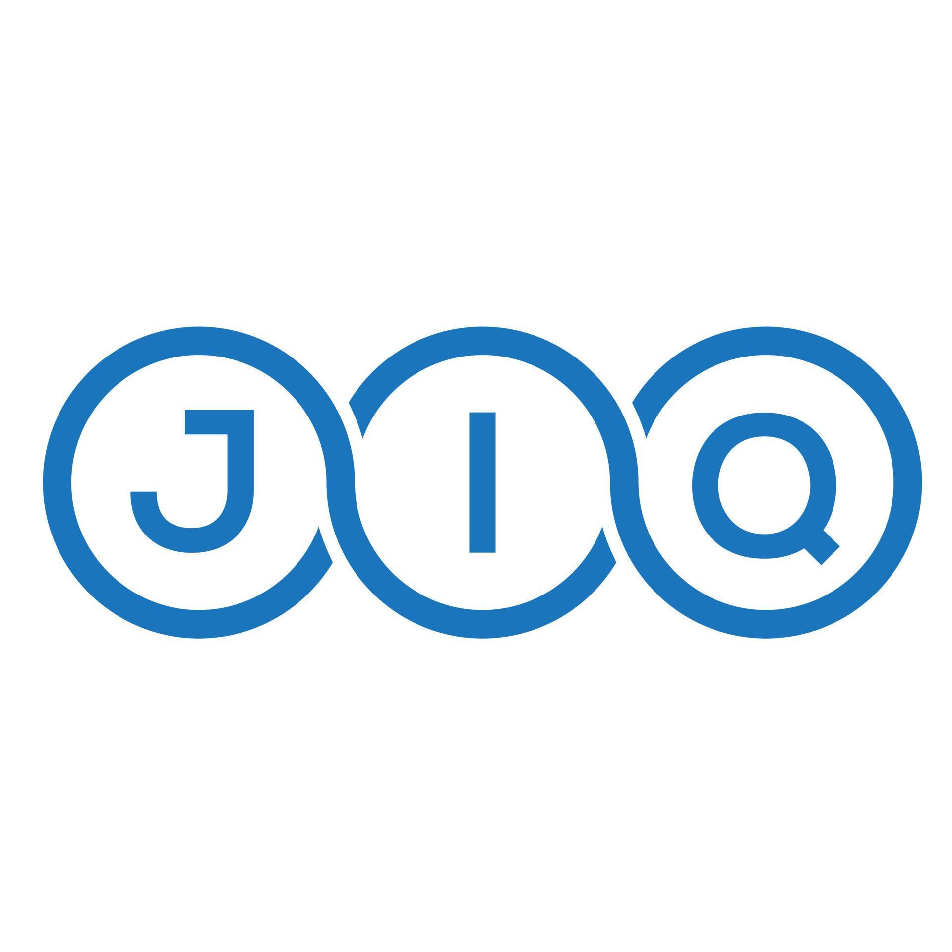 JIQ letter logo design on white background. JIQ creative initials