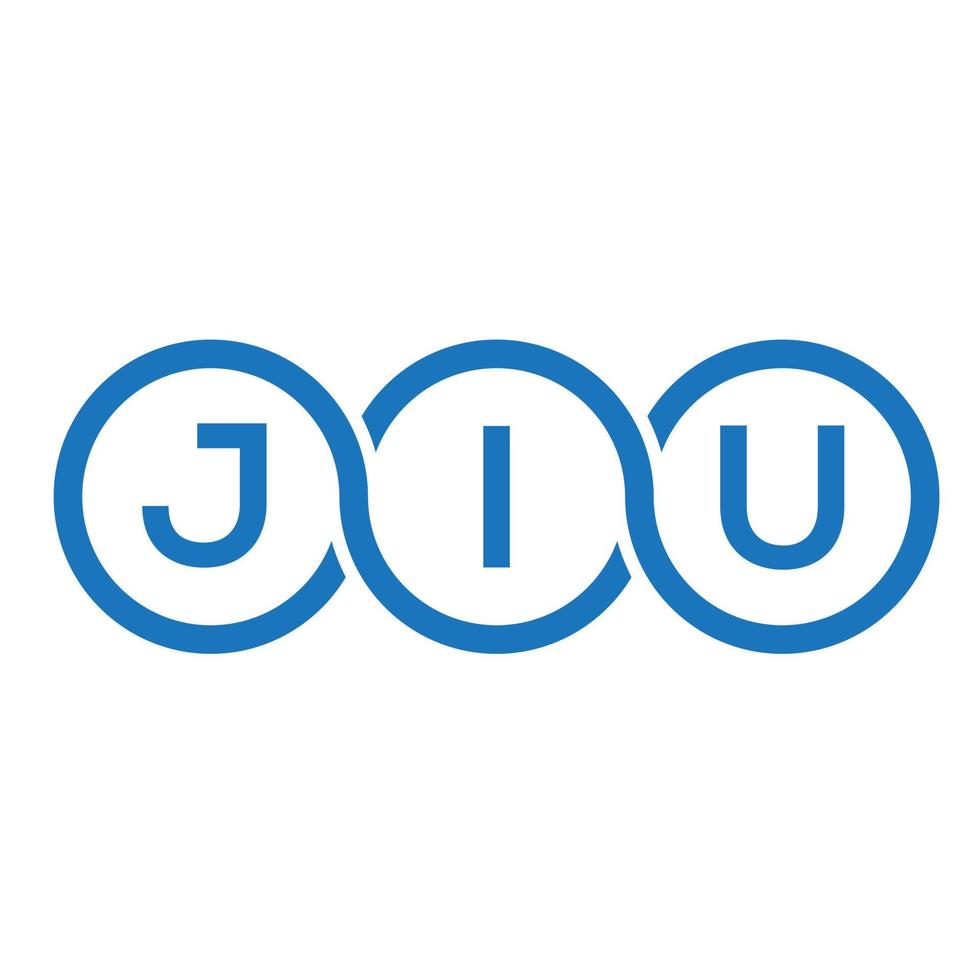 MobileJIU letter logo design on white background. JIU creative initials letter logo concept. JIU letter design. vector