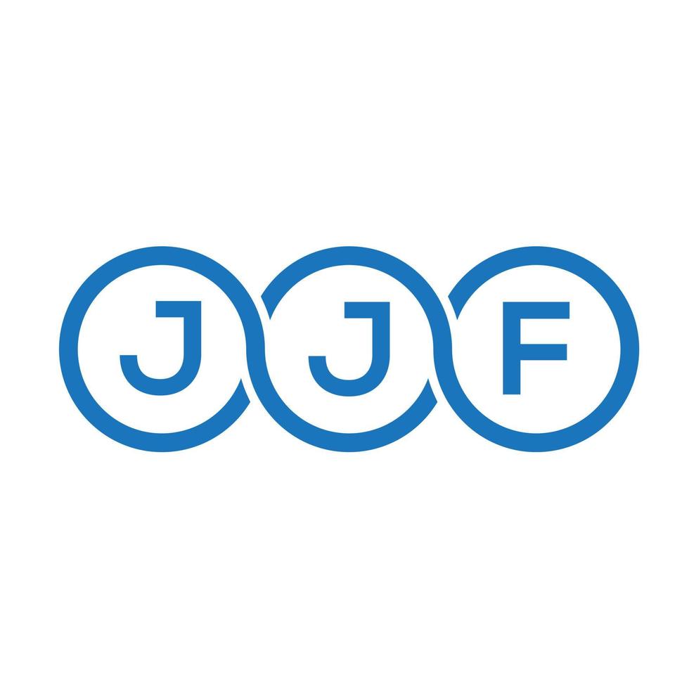 JJF letter logo design on white background. JJF creative initials letter logo concept. JJF letter design. vector