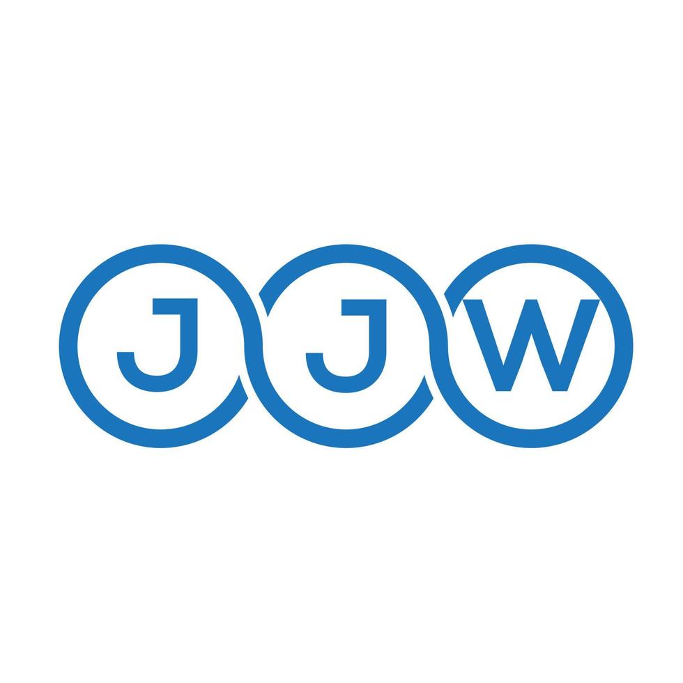 JJW letter logo design on white background. JJW creative initials letter logo concept. JJW letter design. vector
