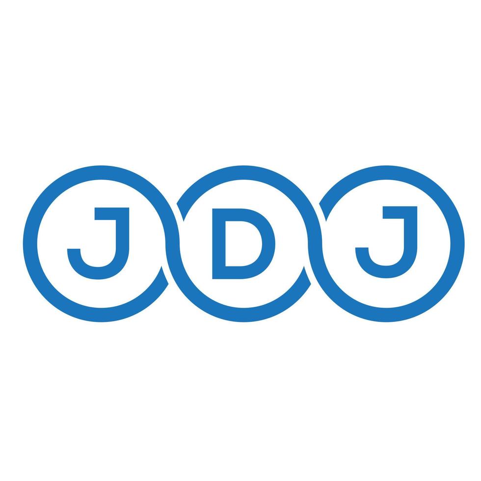 diseño de logotipo de letra jdj sobre fondo blanco. concepto de logotipo de letra de iniciales creativas jdj. diseño de letras jdj. vector