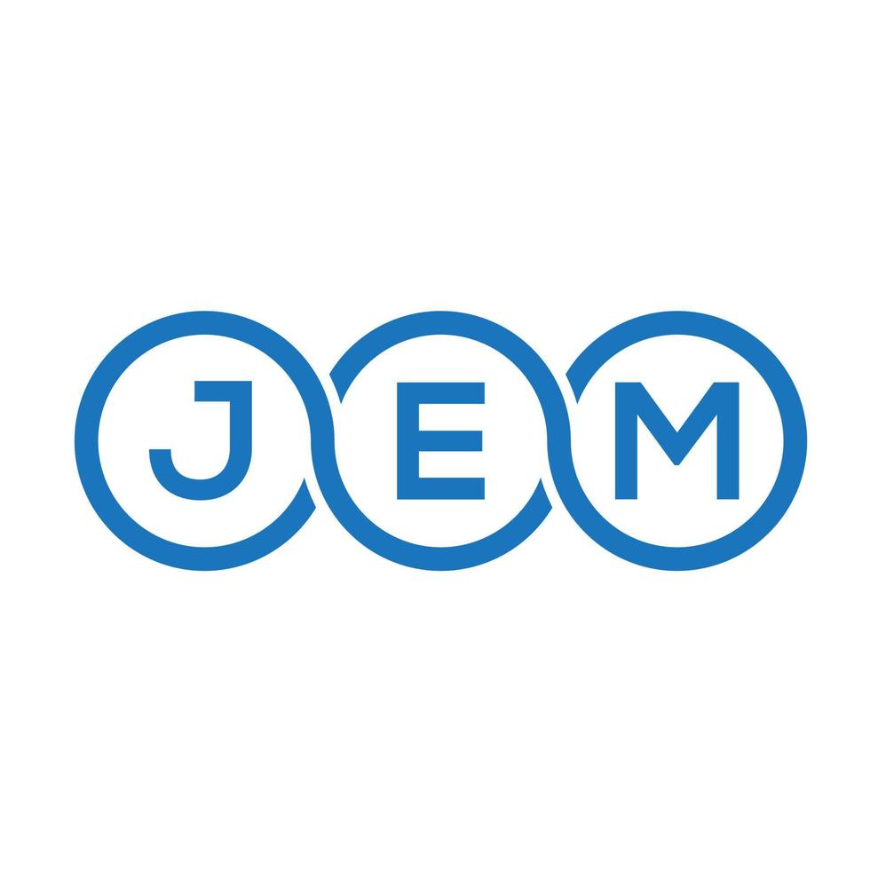 diseño de logotipo de letra jem sobre fondo blanco. concepto de logotipo de letra de iniciales creativas de jem. diseño de letras jem. vector