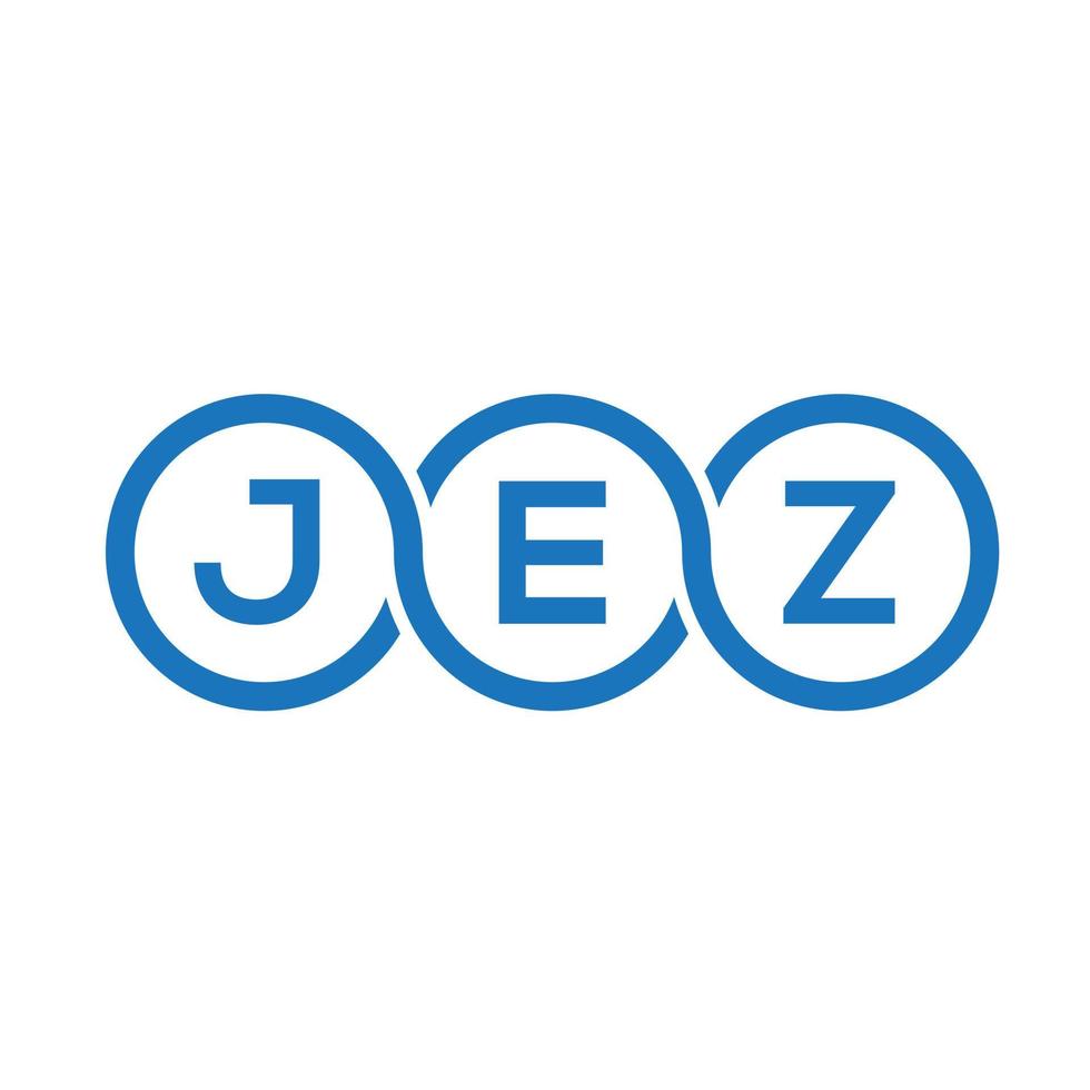 JEZ letter logo design on white background. JEZ creative initials letter logo concept. JEZ letter design. vector