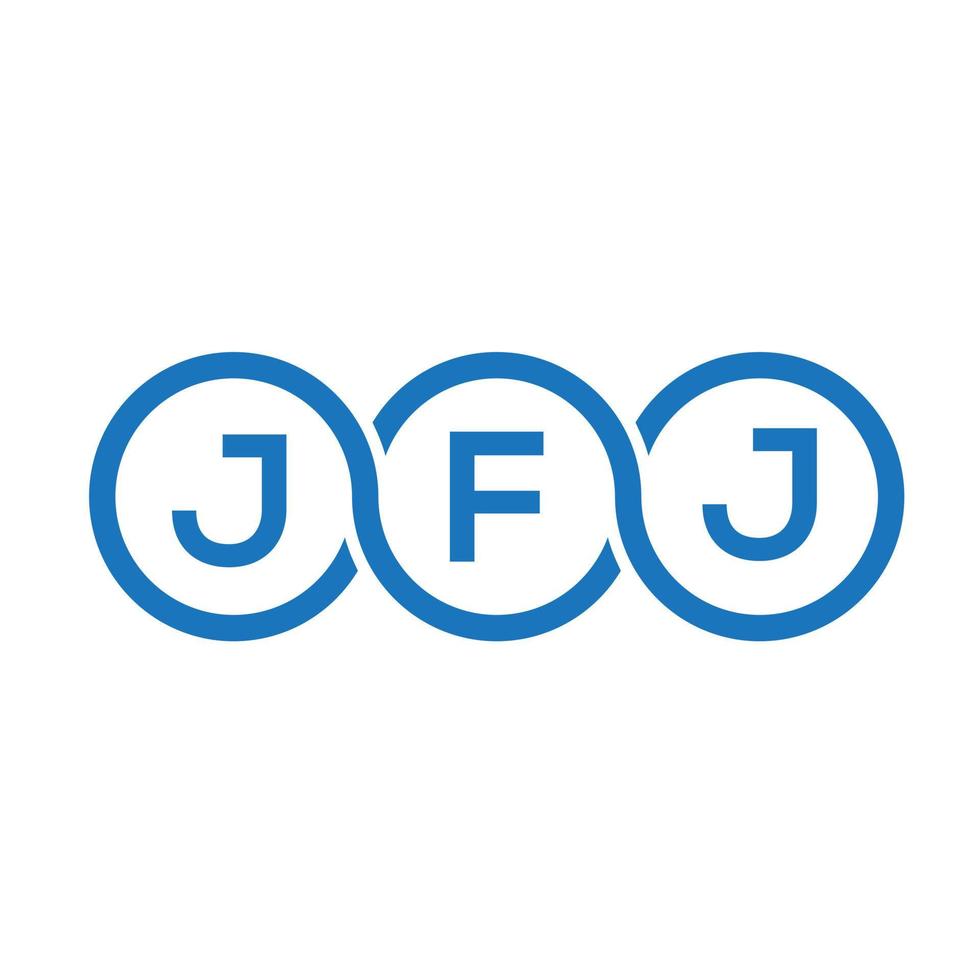 diseño de logotipo de letra jfj sobre fondo blanco. concepto de logotipo de letra de iniciales creativas jfj. diseño de letras jfj. vector