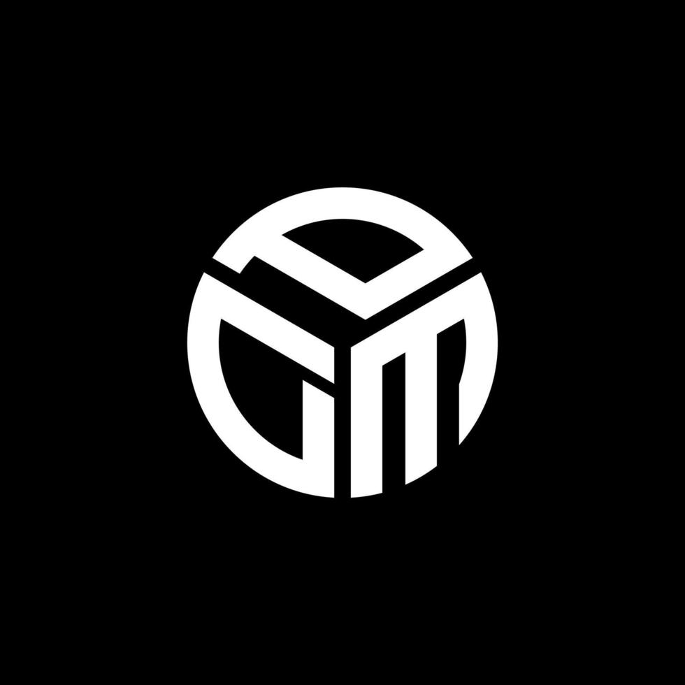 PDM letter logo design on black background. PDM creative initials letter logo concept. PDM letter design. vector