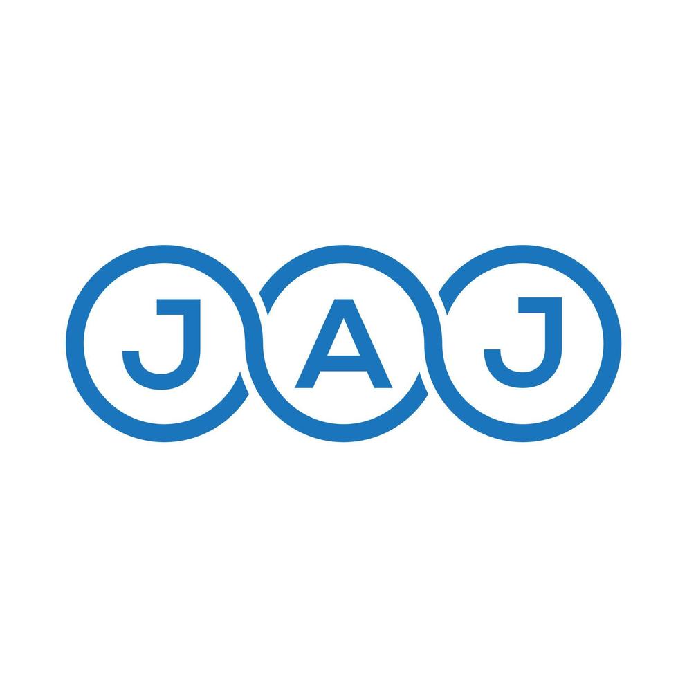 diseño de logotipo de letra jaj sobre fondo blanco. concepto de logotipo de letra inicial creativa jaj. diseño de letras jaj. vector