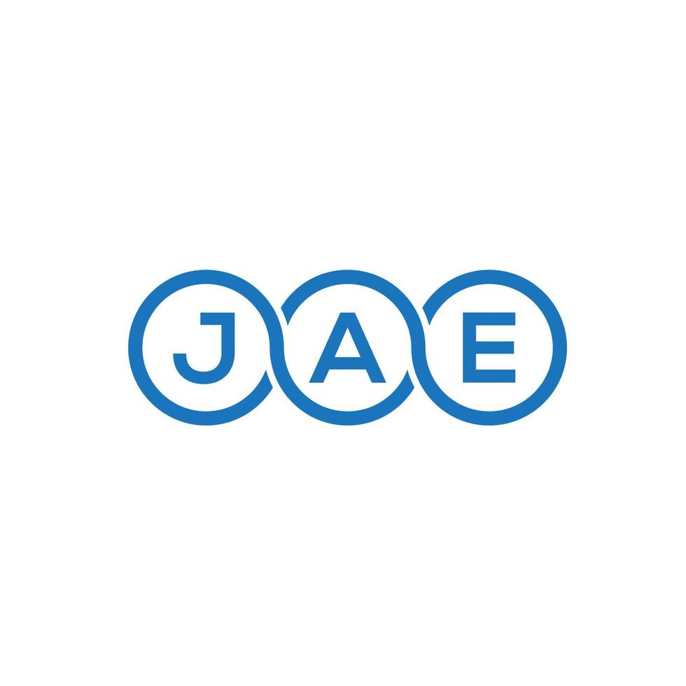 JAE letter logo design on white background. JAE creative initials letter logo concept. JAE letter design. vector