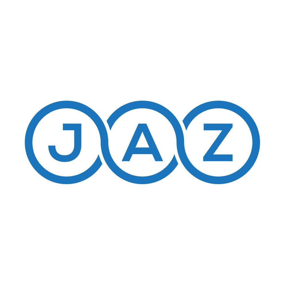 JAZ letter logo design on white background. JAZ creative initials