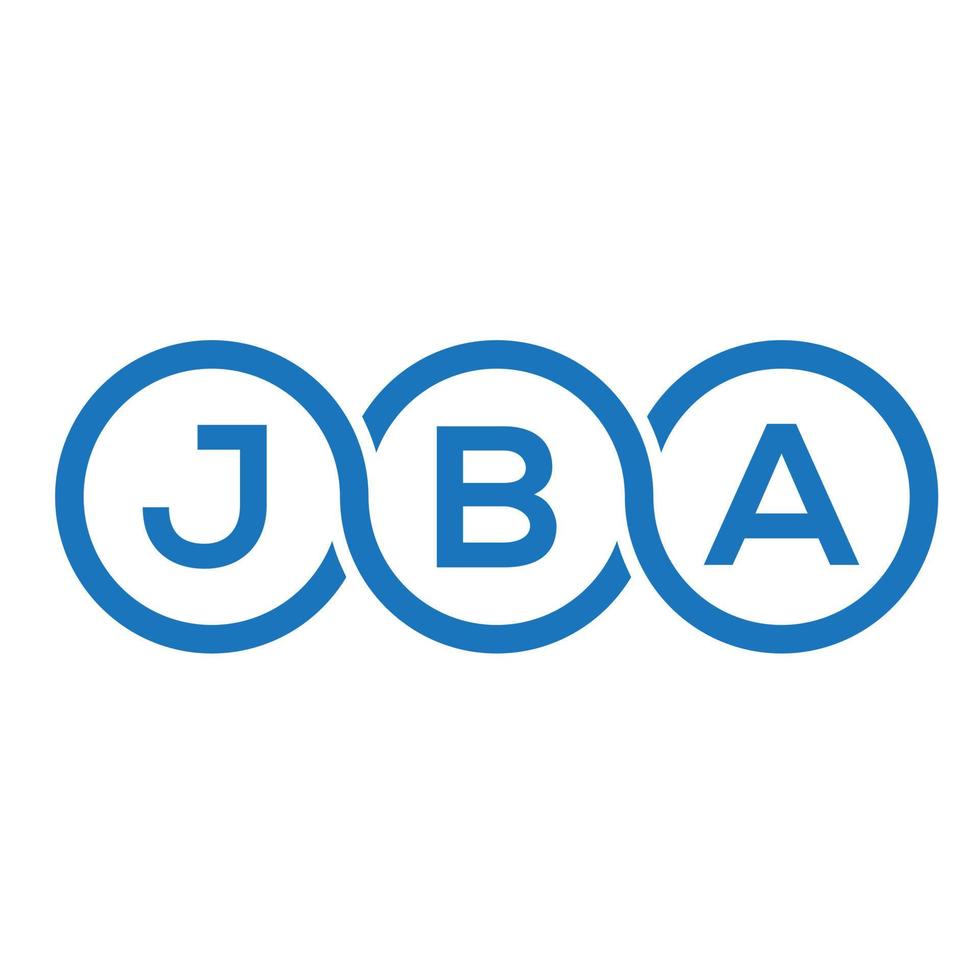 diseño del logotipo de la letra jba sobre fondo blanco. concepto de logotipo de letra de iniciales creativas jba. diseño de letras jba. vector