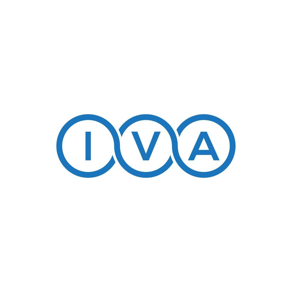 diseño de logotipo de letra iva sobre fondo blanco. concepto de logotipo de letra de iniciales creativas de iva. diseño de letra iva. vector