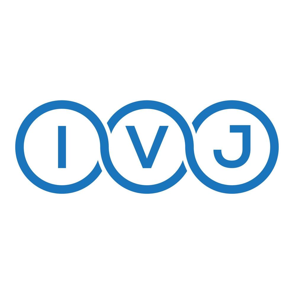 diseño de logotipo de letra ivj sobre fondo blanco. concepto de logotipo de letra de iniciales creativas ivj. diseño de letras ivj. vector