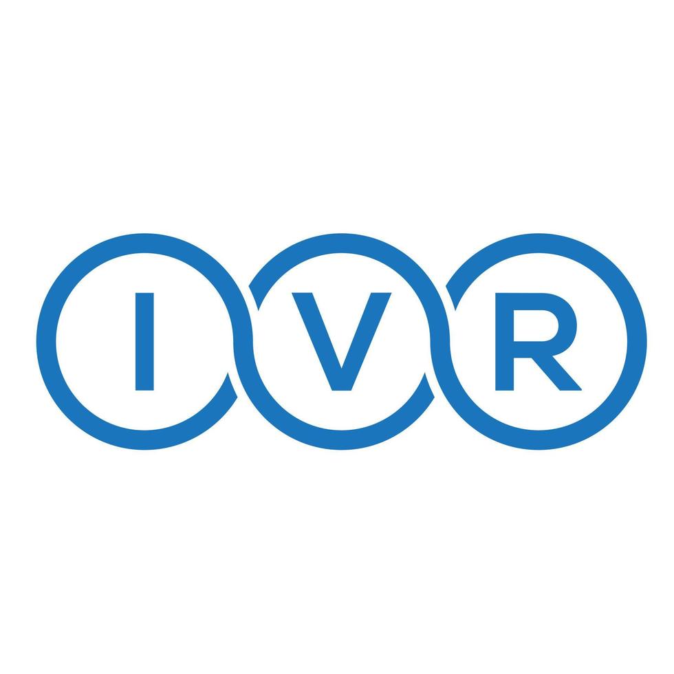 IVR letter logo design on white background. IVR creative initials letter logo concept. IVR letter design. vector