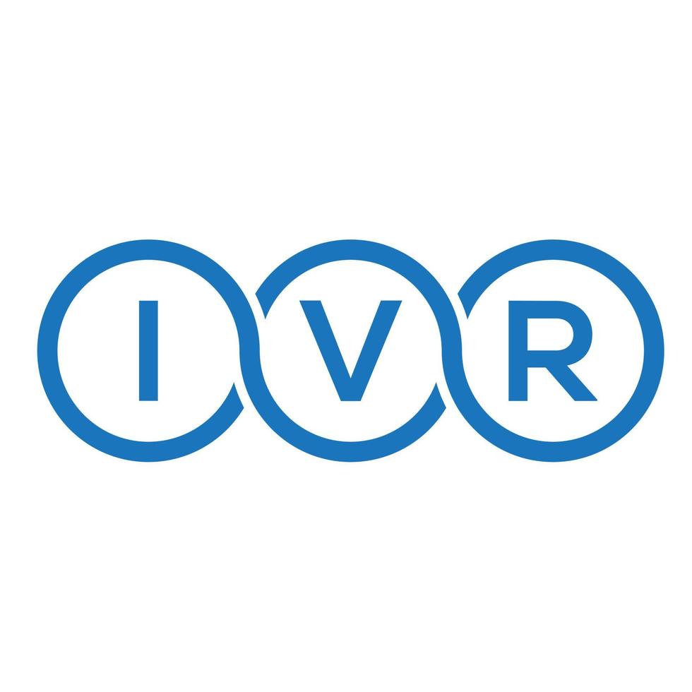 diseño de logotipo de letra ivr sobre fondo blanco. concepto de logotipo de letra de iniciales creativas ivr. diseño de carta ivr. vector