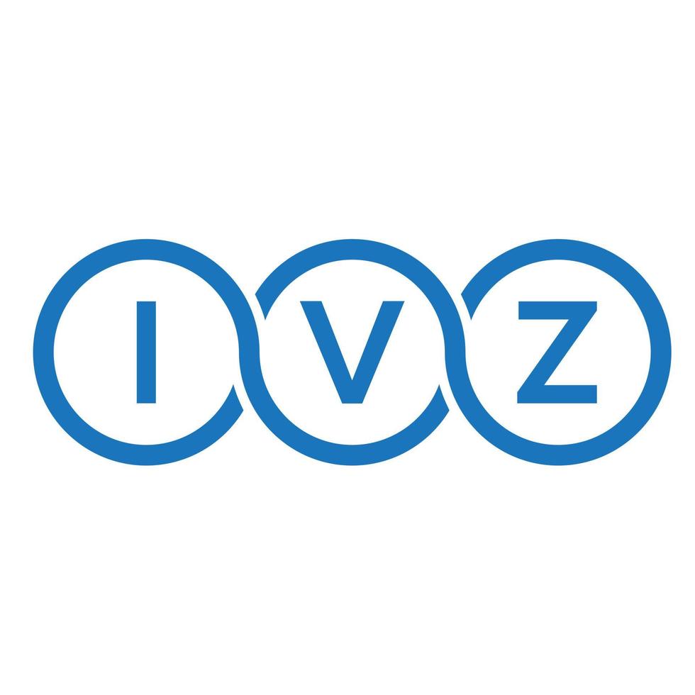 diseño de logotipo de letra ivz sobre fondo blanco. concepto de logotipo de letra de iniciales creativas ivz. diseño de letras ivz. vector