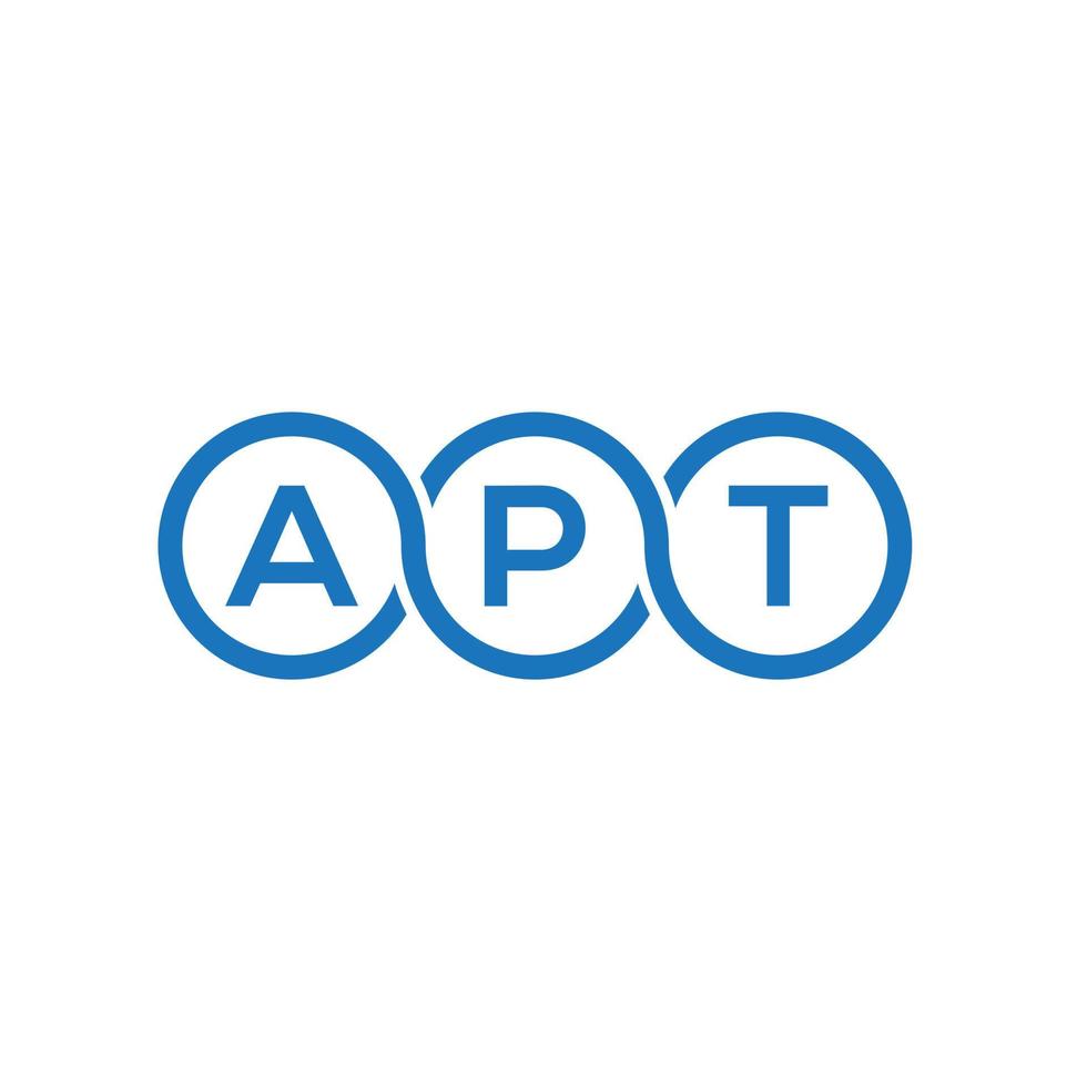 APT letter logo design on white background. APT creative initials letter logo concept. APT letter design. vector