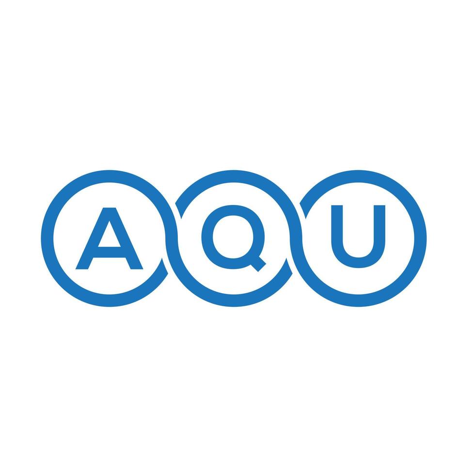 diseño de logotipo de letra aqu sobre fondo blanco. concepto de logotipo de letra de iniciales creativas aqu. diseño de letras aqu. vector