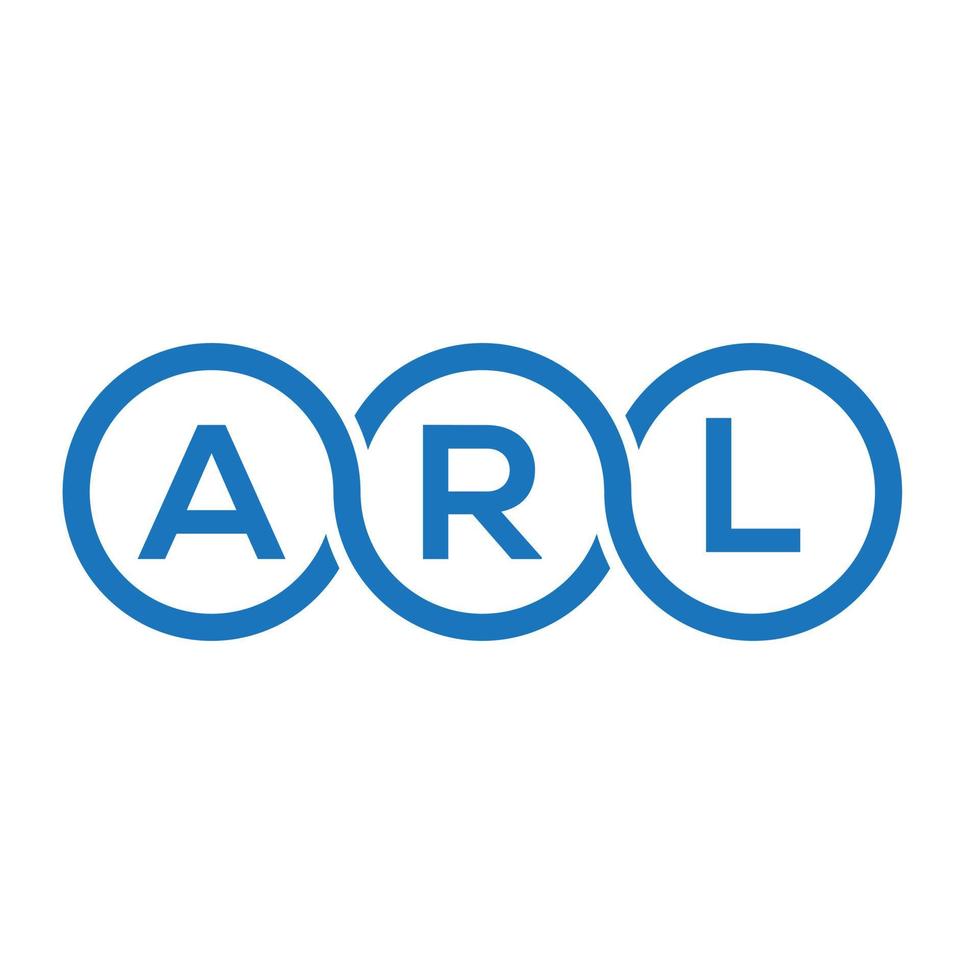 diseño de logotipo de letra arl sobre fondo blanco. concepto de logotipo de letra de iniciales creativas de arl. diseño de letras arl. vector