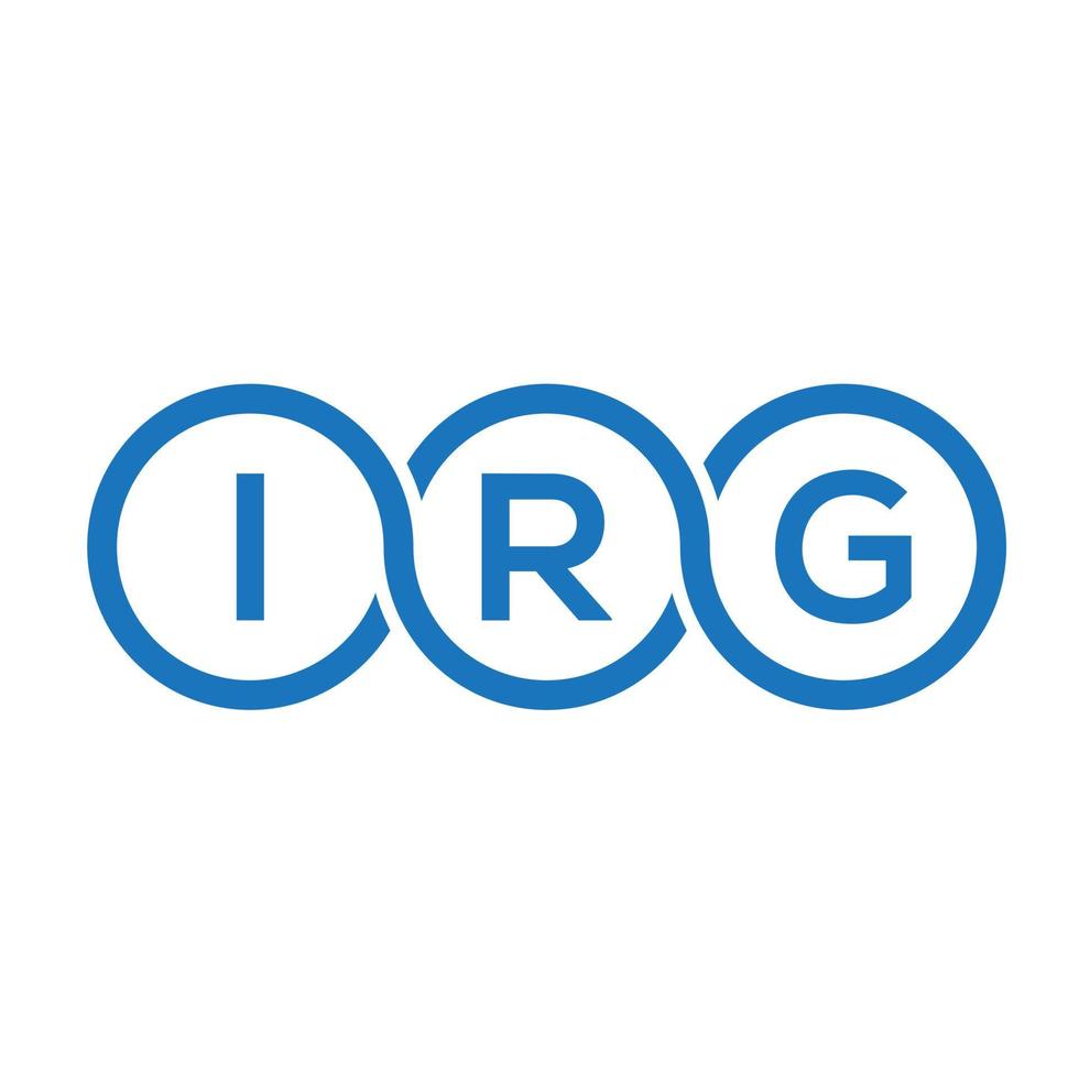 diseño de logotipo de letra irg sobre fondo blanco. concepto de logotipo de letra de iniciales creativas irg. diseño de letras irg. vector