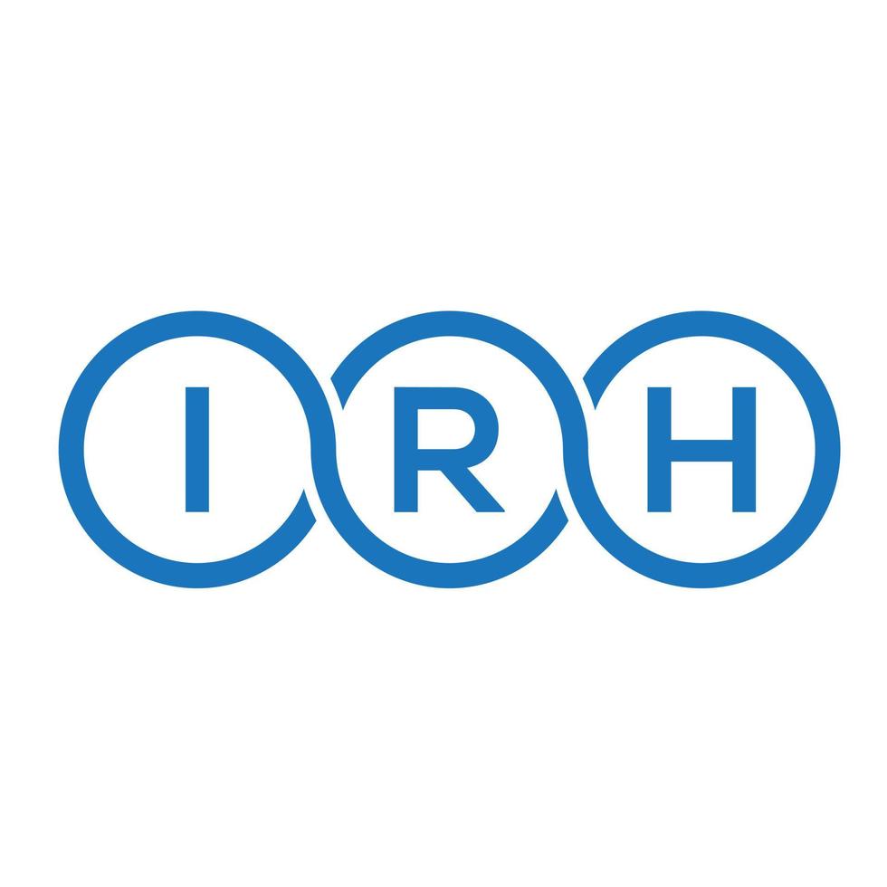 IRH letter logo design on white background. IRH creative initials letter logo concept. IRH letter design. vector
