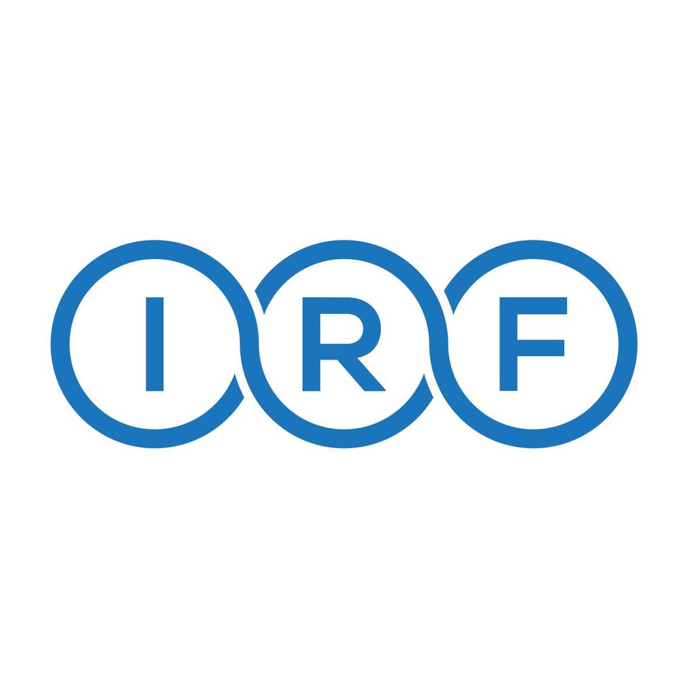 IRF letter logo design on white background. IRF creative initials letter logo concept. IRF letter design. vector