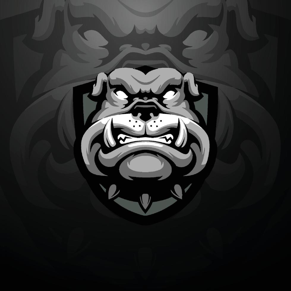 diseño de logotipo de mascota de jugador de perro vector