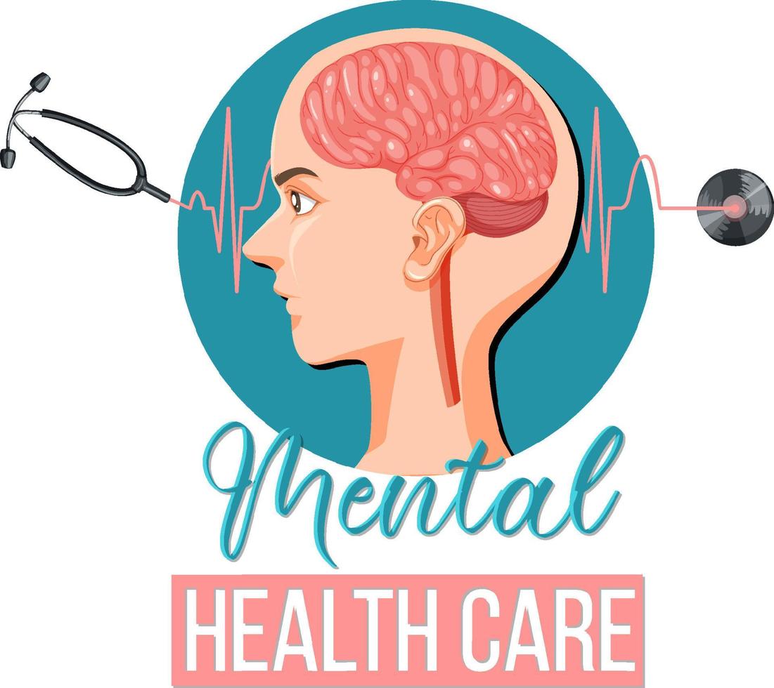 diseño de carteles para salud mental vector