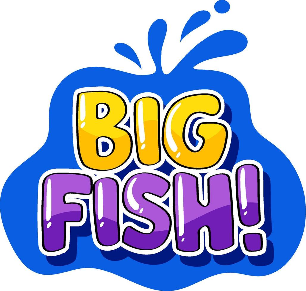 diseño de palabras para peces grandes vector