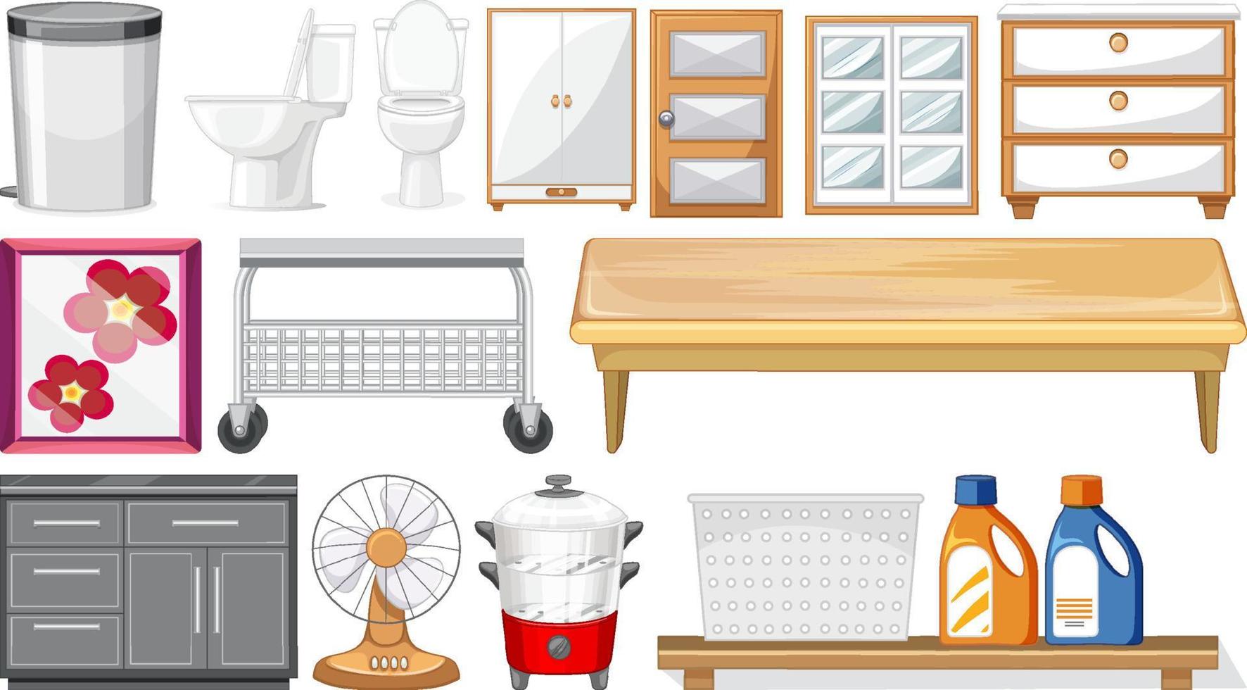 Set of household appliances vector