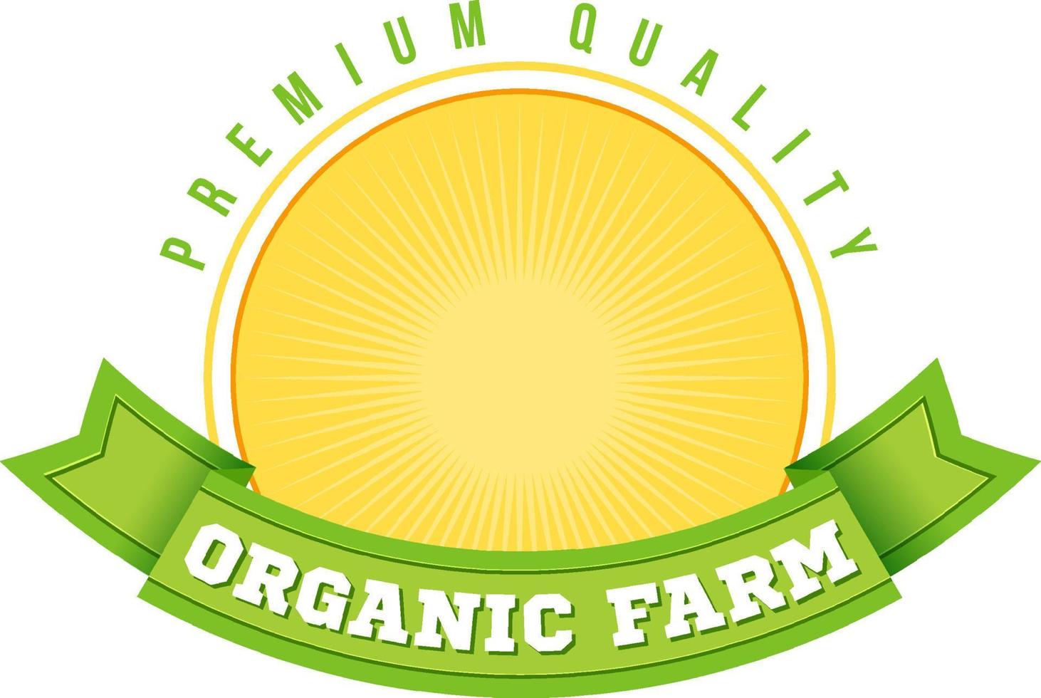 Logo design with words organic farm vector
