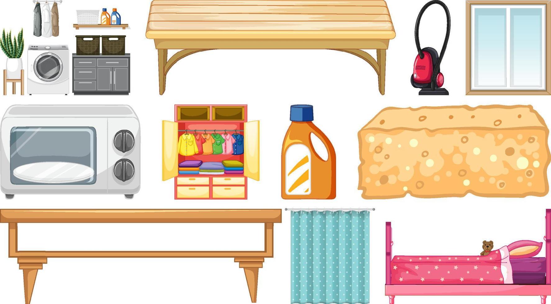 Furnitures and home appliances vector