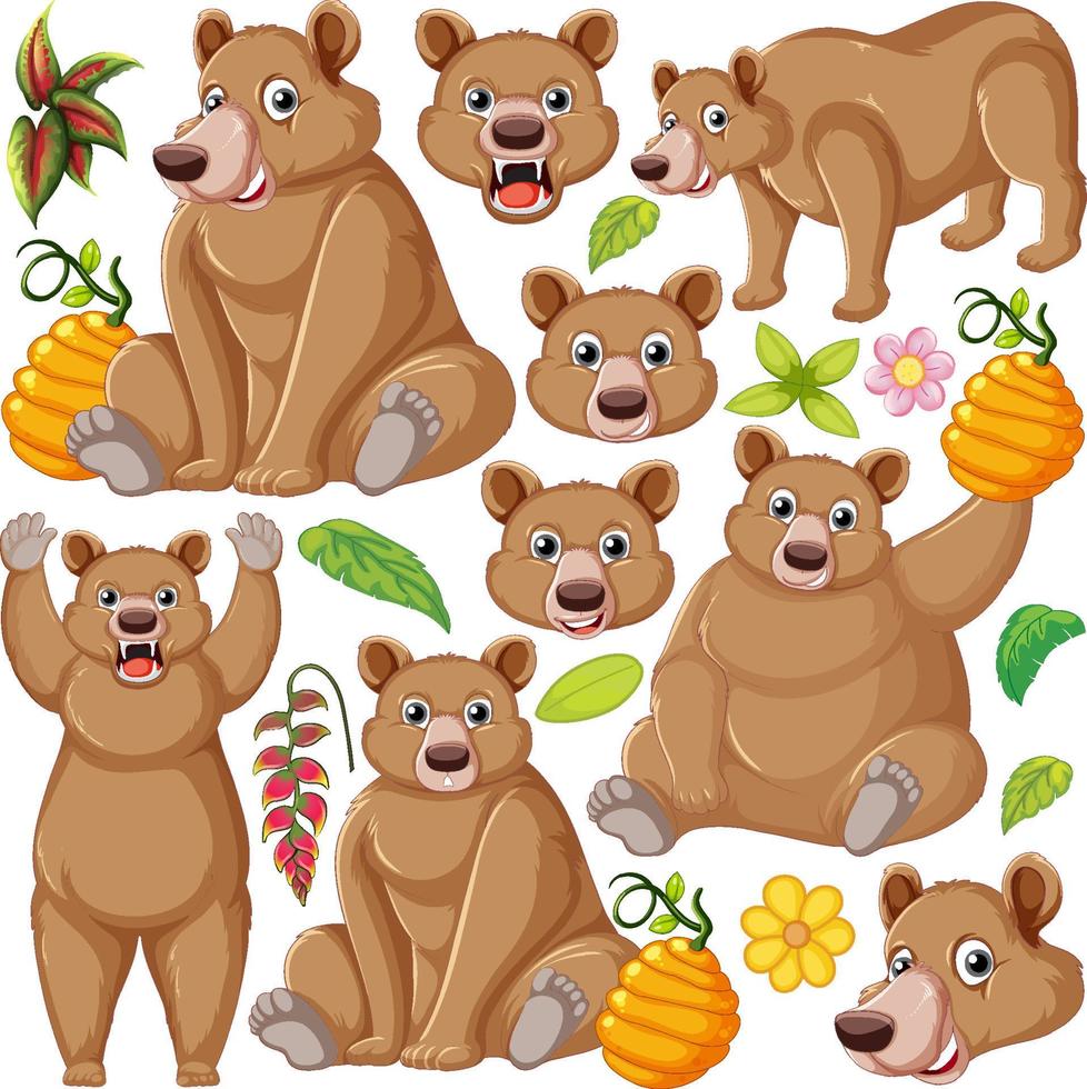 Seamless pattern with cute animals vector