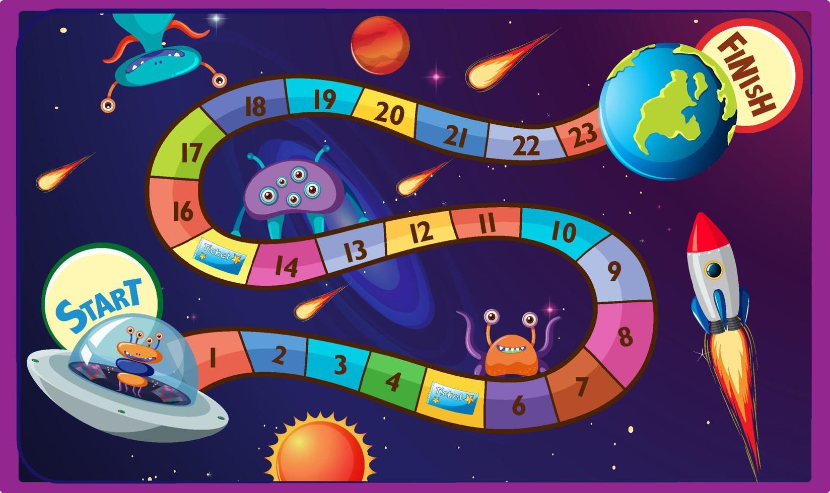Game design with space theme vector