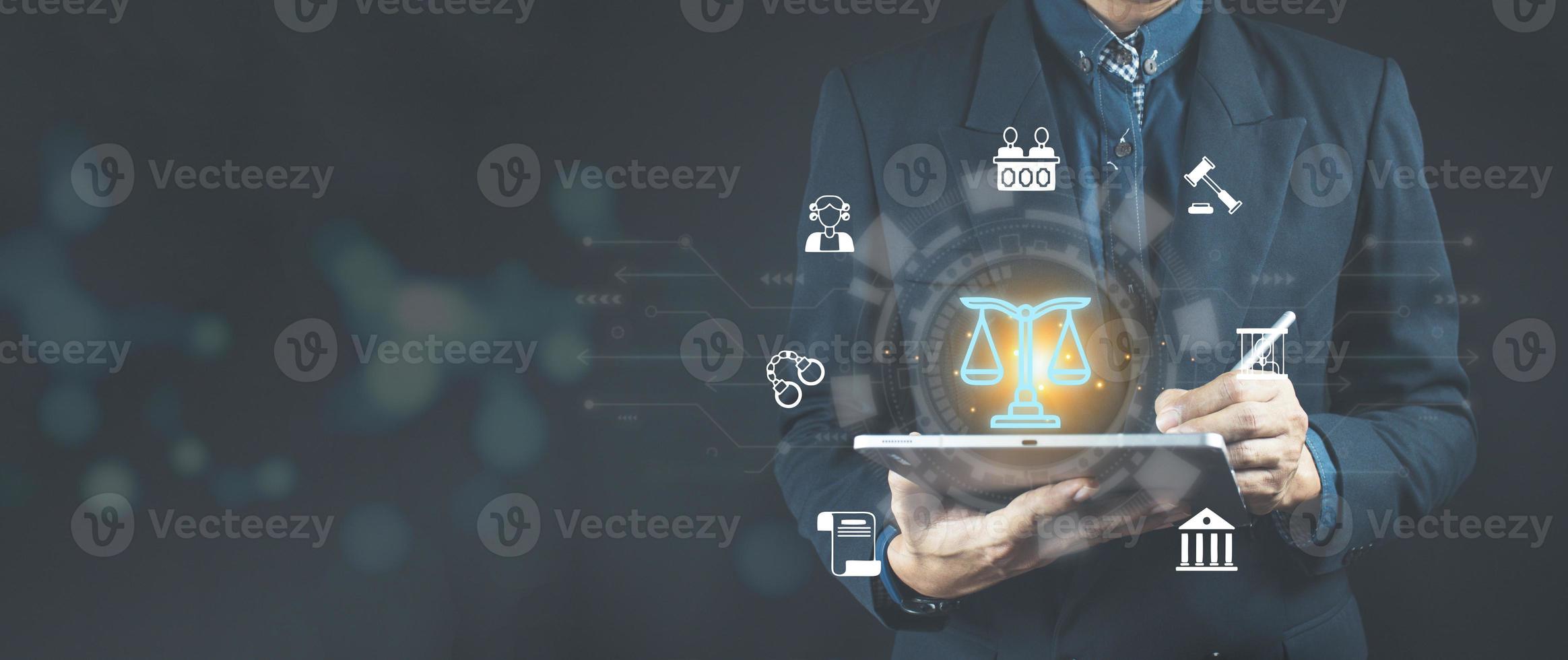 Labor Law Lawyer Legal Business Internet Technology Concept photo