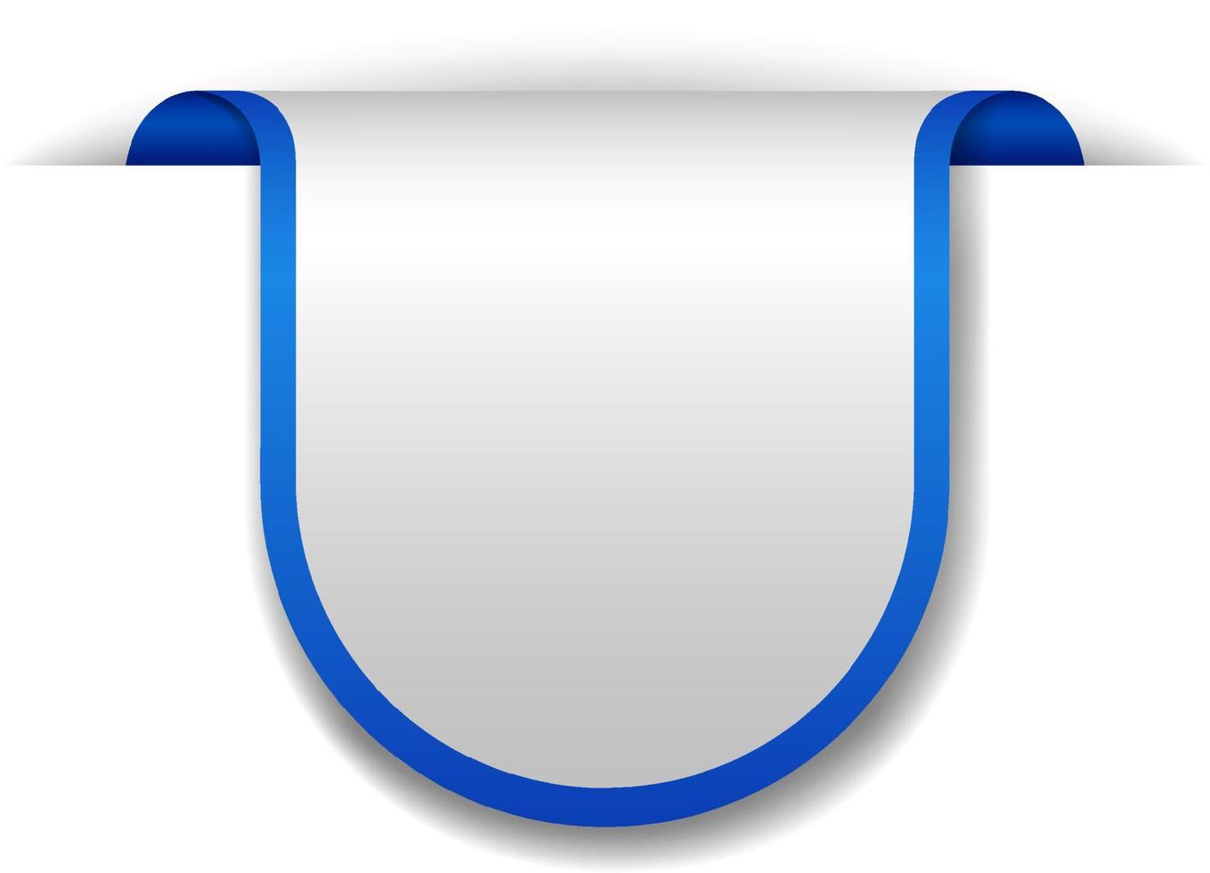 Blue baner design on white background vector