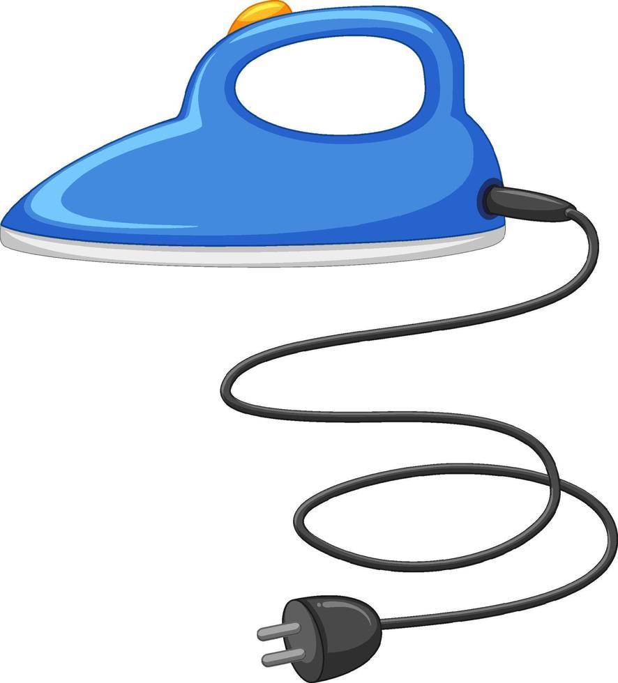 Electric iron in blue color vector