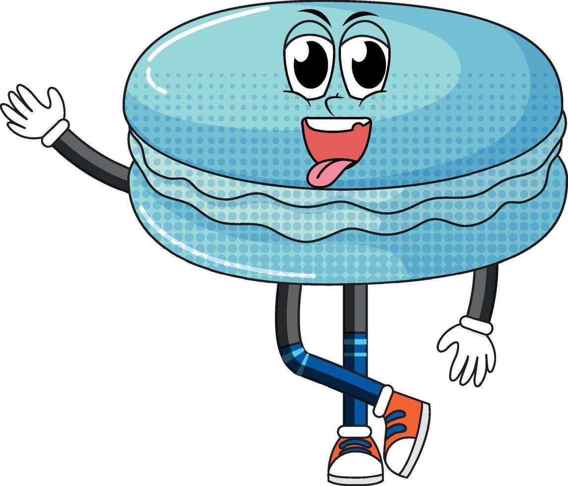 Macaron cartoon character on white background vector