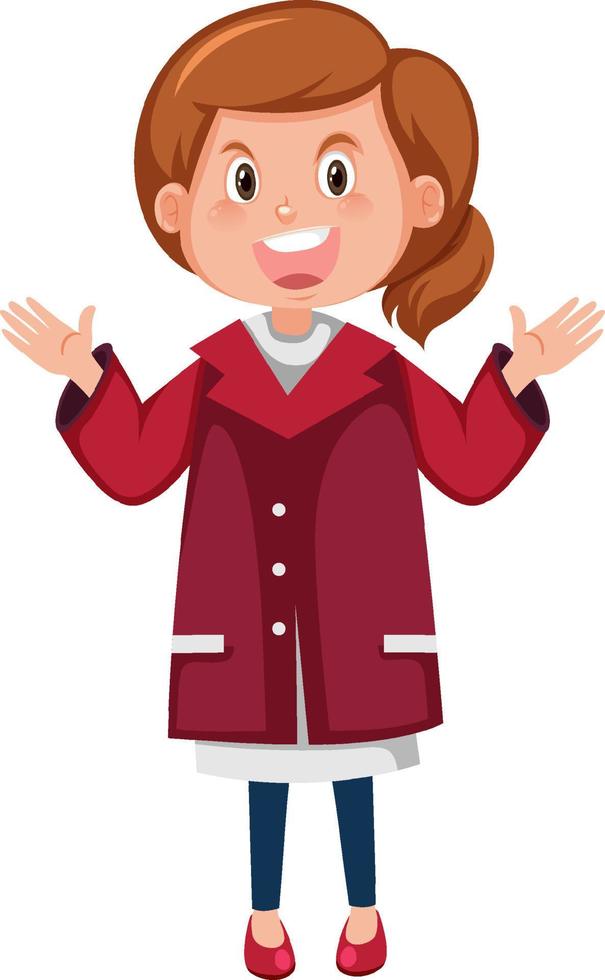 Cute simple cartoon character on white background vector