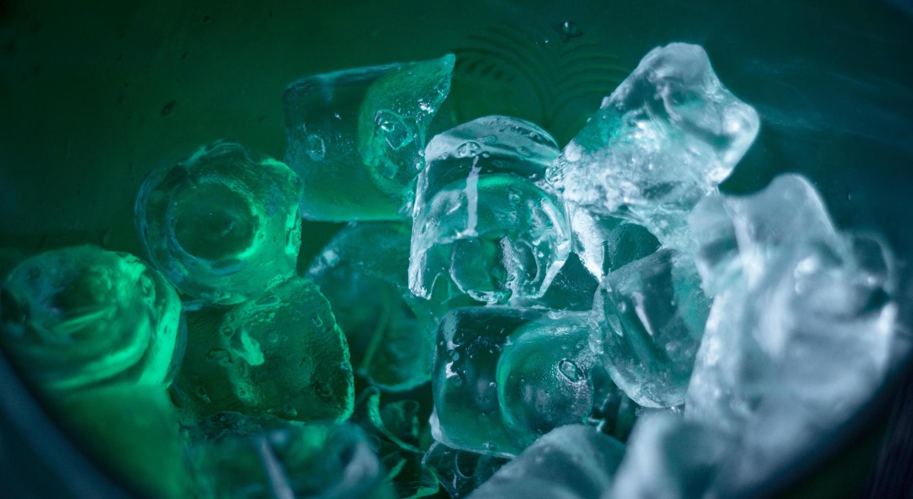 Full frame of refreshing water in cold ice photo
