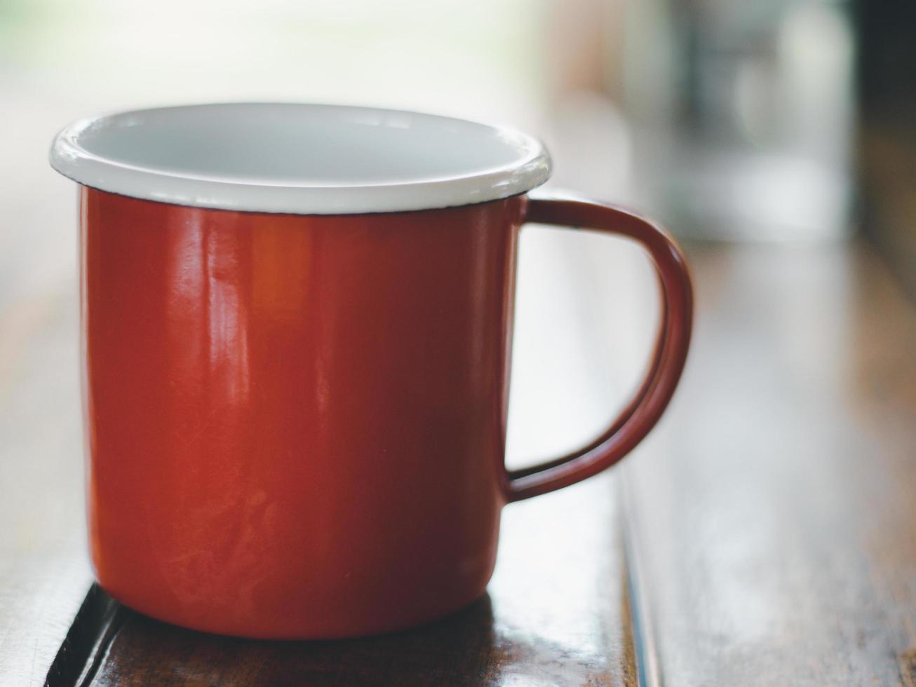 Coffee on a black table showing break or breakfast . photo