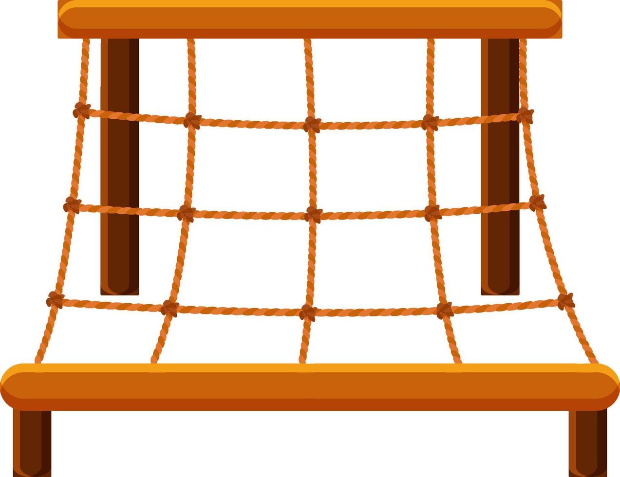 A climbing rope wall net playground vector