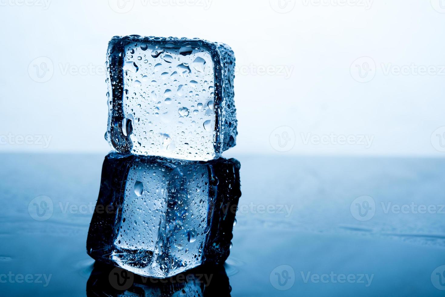 Ice cubes are placed beautifully. Ice color indigo Food and drink concepts suitable for all ages. photo